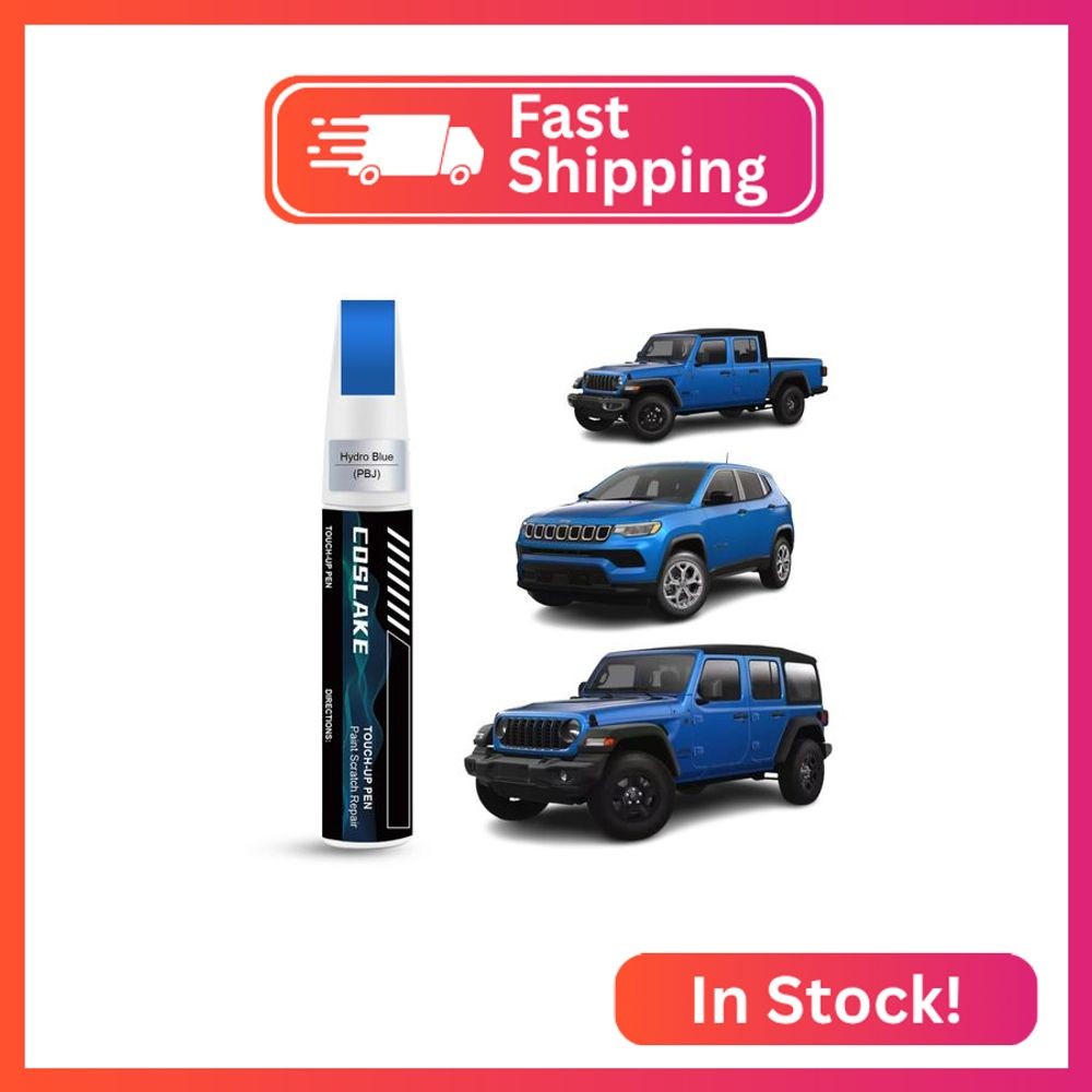 COSLAKE Car Touch Up Paint(Hydro Blue(PBJ)) for Jeep, Car Paint Scratch Repair K