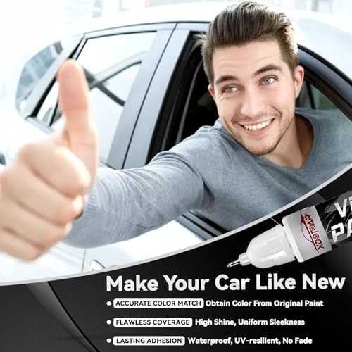 White Car Paint Touch Up Pen Color Accurate Scratch Repair Fast Dry UV Resistant