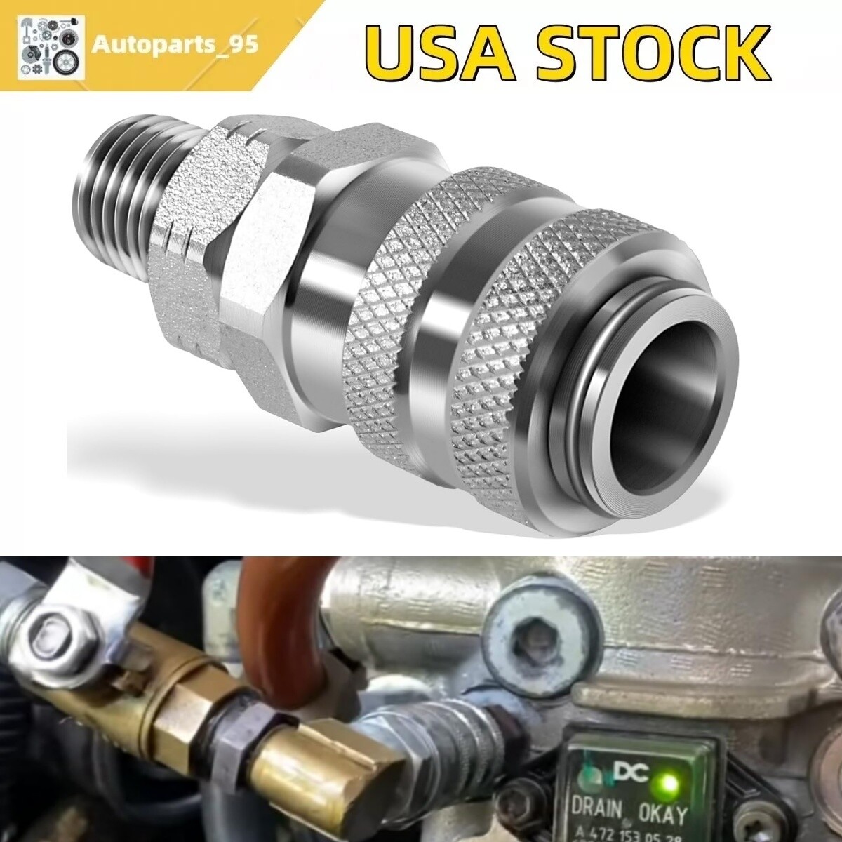 Replacement for J-47912-QC 5869-1 Fuel System Coupler Fitting Tool for Detroit