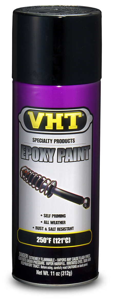 VHT SP652 Satin Black Epoxy All Weather Paint Rust & Salt Resistant 11 oz – 4 PK