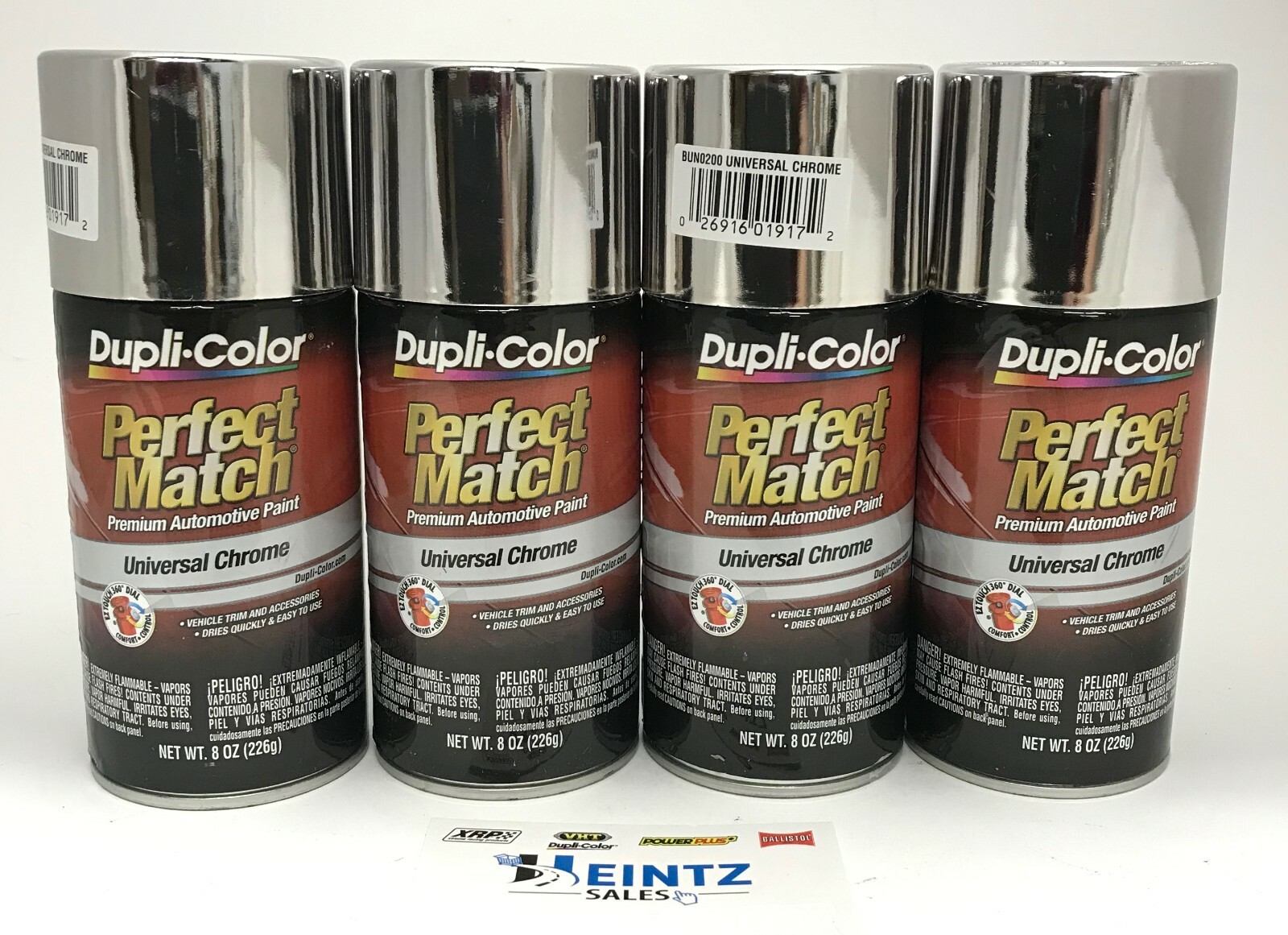 Duplicolor BUN0200-4 PACK Perfect Match Universal Chrome Automotive Paint – 8oz