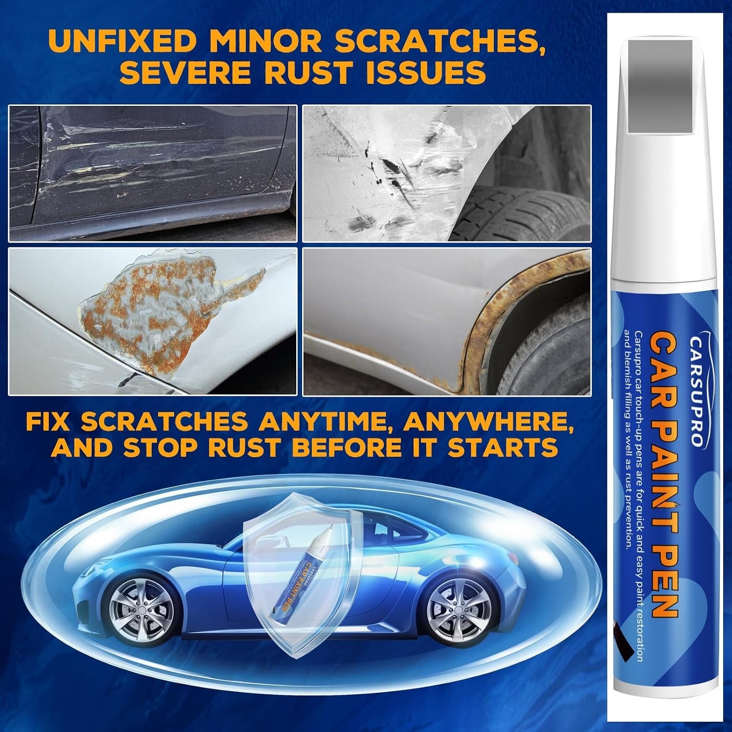 Waterproof 12ml Touch Up Paint for Cars | Emerald Glow Metallic Scratch Repair
