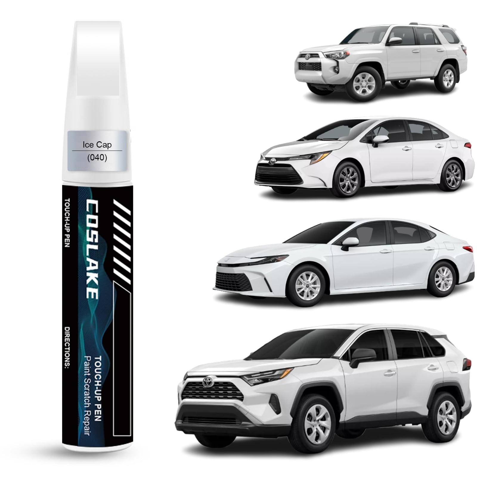Touch Up Paint for Toyota Ice Cap Super White 040 Scratch Repair Pen 0.41Oz