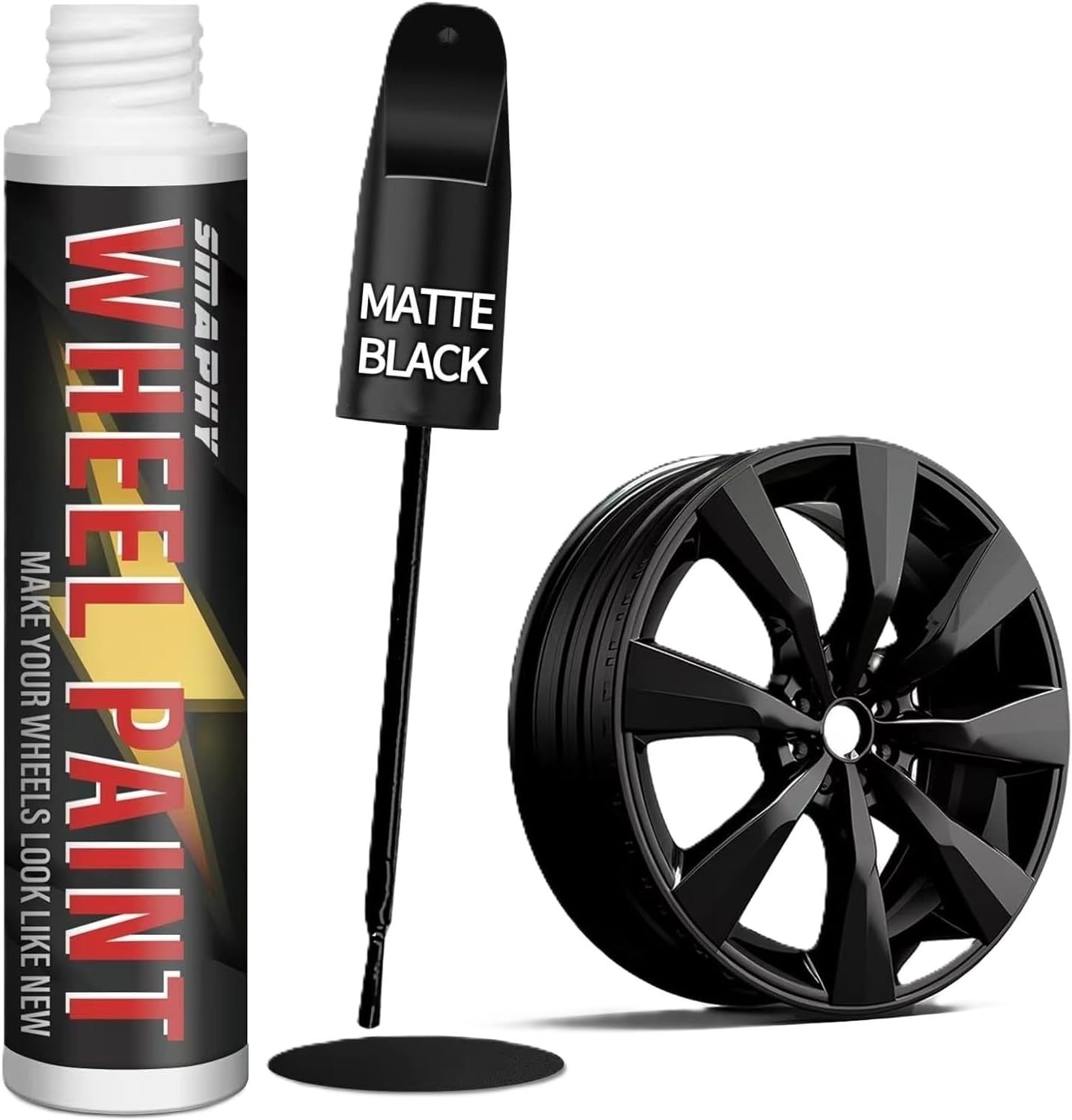 Matte Black Rim Touch-Up Paint Pen – Waterproof & Rust Resistant Enamel Solution