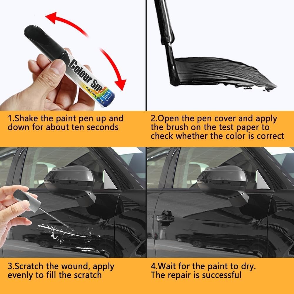 Black Touch Up Paint for Cars Automotive Touch Up Paint Pen 2 In1 White Car USA