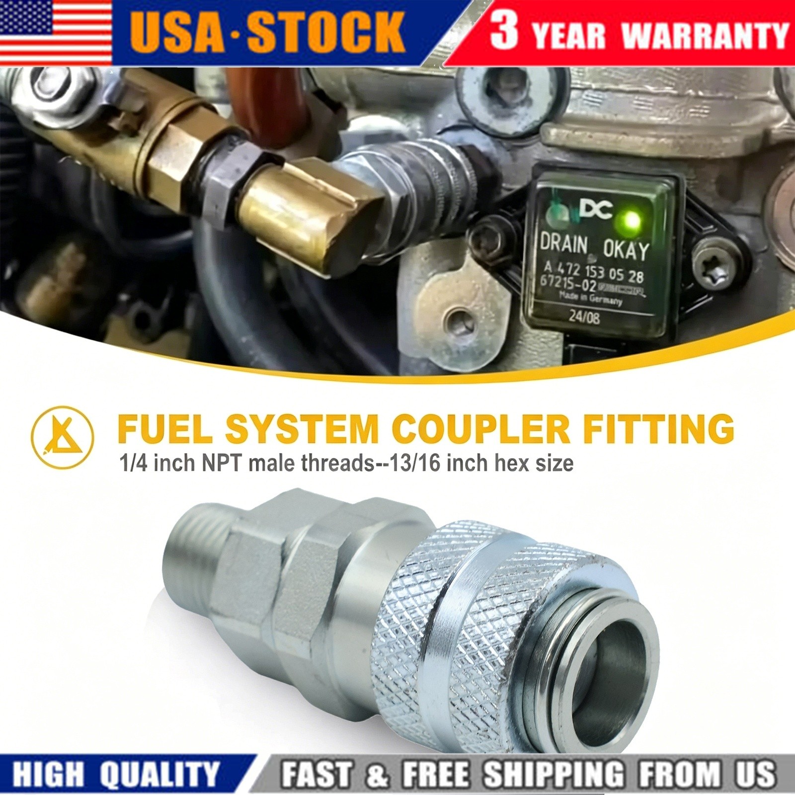 5869-1 Fuel Line Quick Disconnect Coupler Tool Base For Cummins Caterpillar