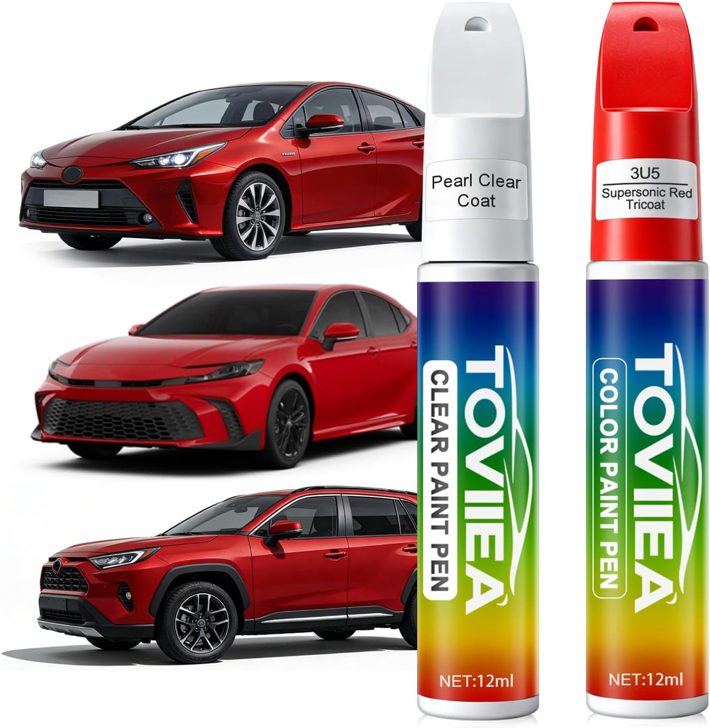 Touch Up Paint Supersonic Red Tricoat 3U5 for Toyota Scratch Repair Pen Kit