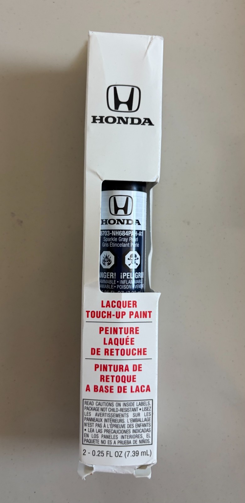 Genuine Honda Lacquer Touch Up Paint Pen in Sparkle Gray Pearl color