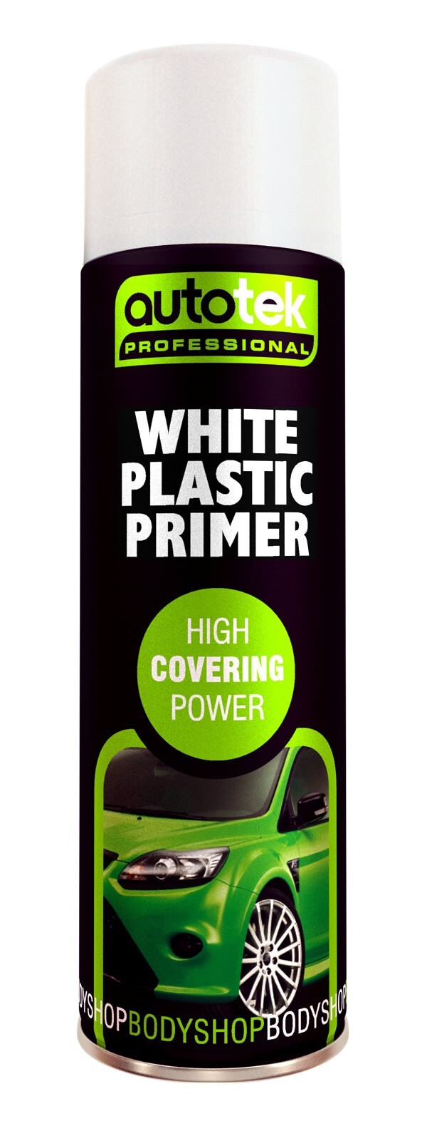 2 x Autotek WHITE PLASTIC PRIMER Spray Paint Can Professional High Covering+G+CP