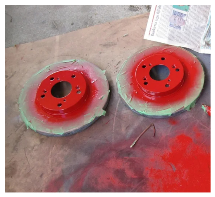 Gloss Red Wheels Spray Paint Rims Steel Aluminum Plastic +Primer Coating 3 Cans