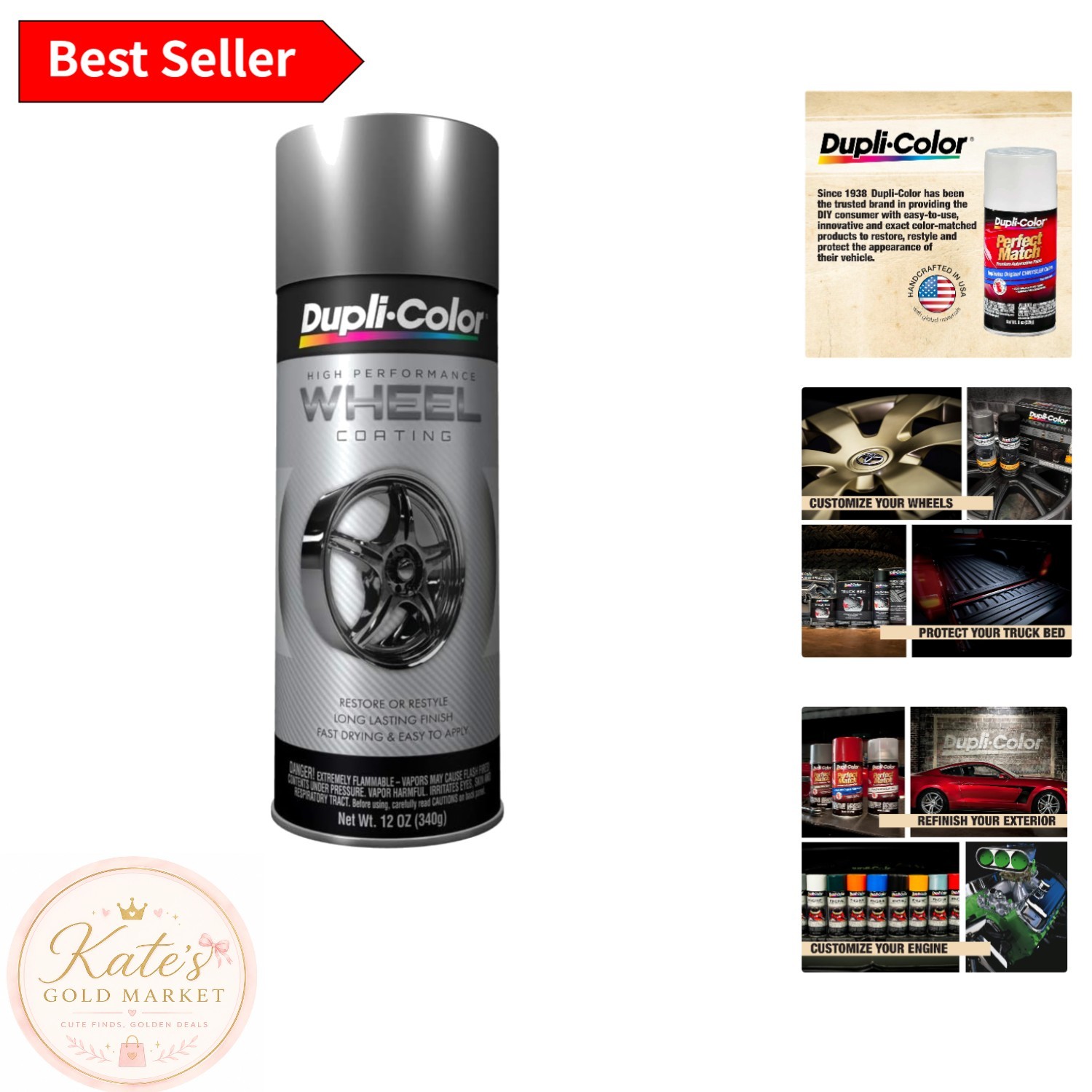 Durable Gloss Graphite Wheel Paint – Fast Dry, Chip & Scratch Resistant 12 oz
