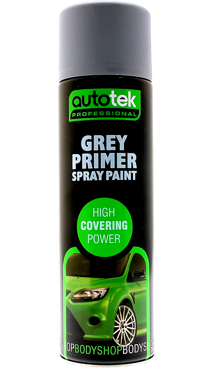 AUTOTEK GREY PRIMER Spray Aerosol Professional Fast Drying Paint 4 x 500ml+Gl+M