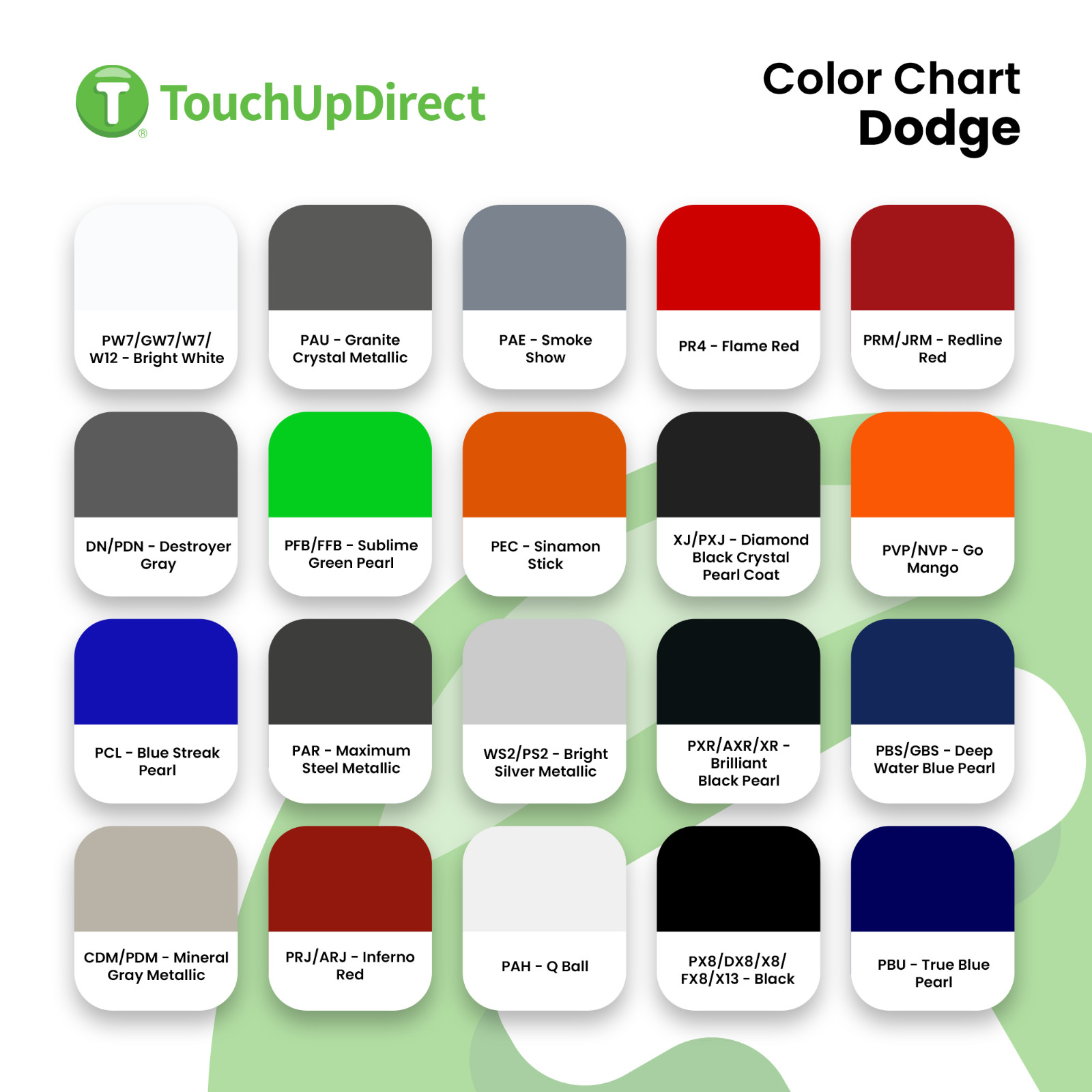 Dodge Touch Up Paint by TouchUpDirect – Brush or Spray Paint – Choose Your Color