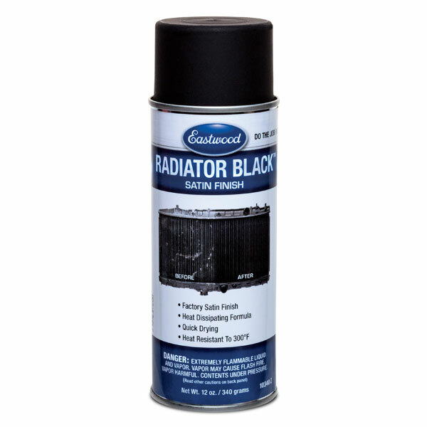 Eastwood Radiator Black Satin Finish Spray Paint 12oz Touchup And Spray Paint