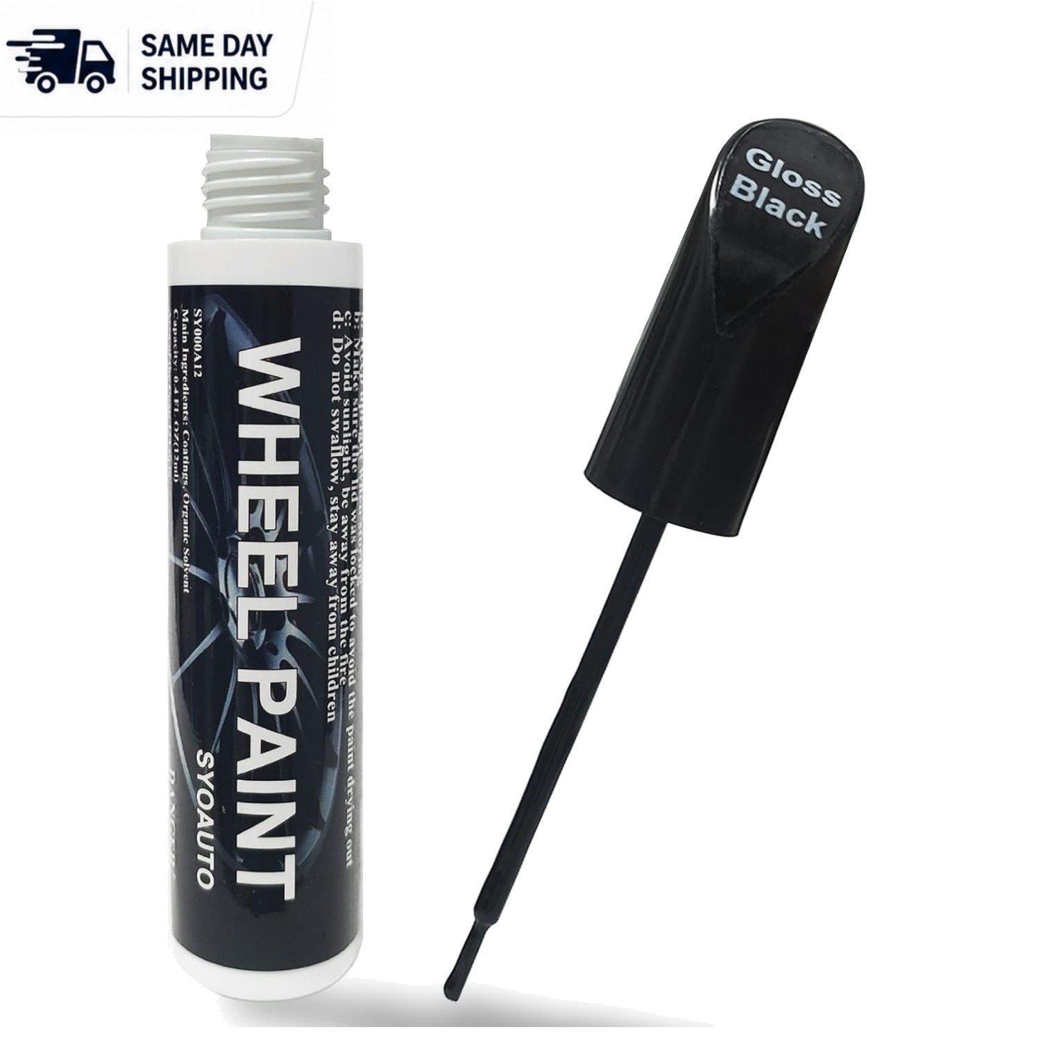 Waterproof Gloss Black Rim Paint Pen – Rust Resistant Car Wheel Scratch Fix