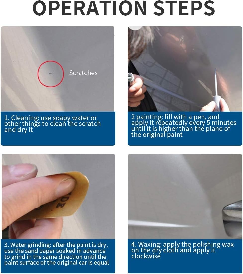 Effortless Scratch Repair: 1.69oz Waterproof Touch-Up Paint Pen for Cars
