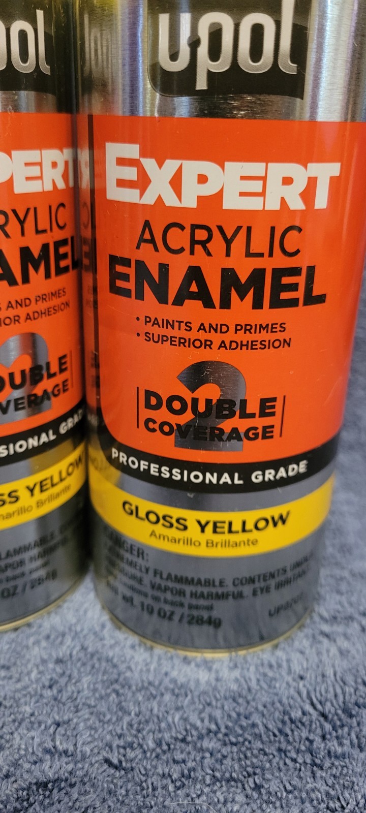 UPOL Expert Acrylic Enamel Gloss Yellow Spray Paint 10 oz ea UP2707 2 For $12