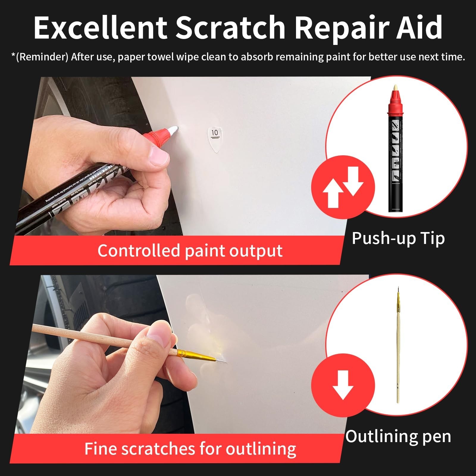 Diamond White Tricoat Touch Up Paint Pen for Mercedes-Benz – 0.56 Fl Oz (16ml)