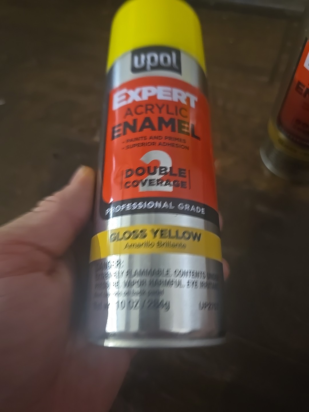 2x UPOL PREMIUM GLOSS YELLOW SPRAY PAINT UP2707 EXPERT ACRYLIC ENAMEL 10oz