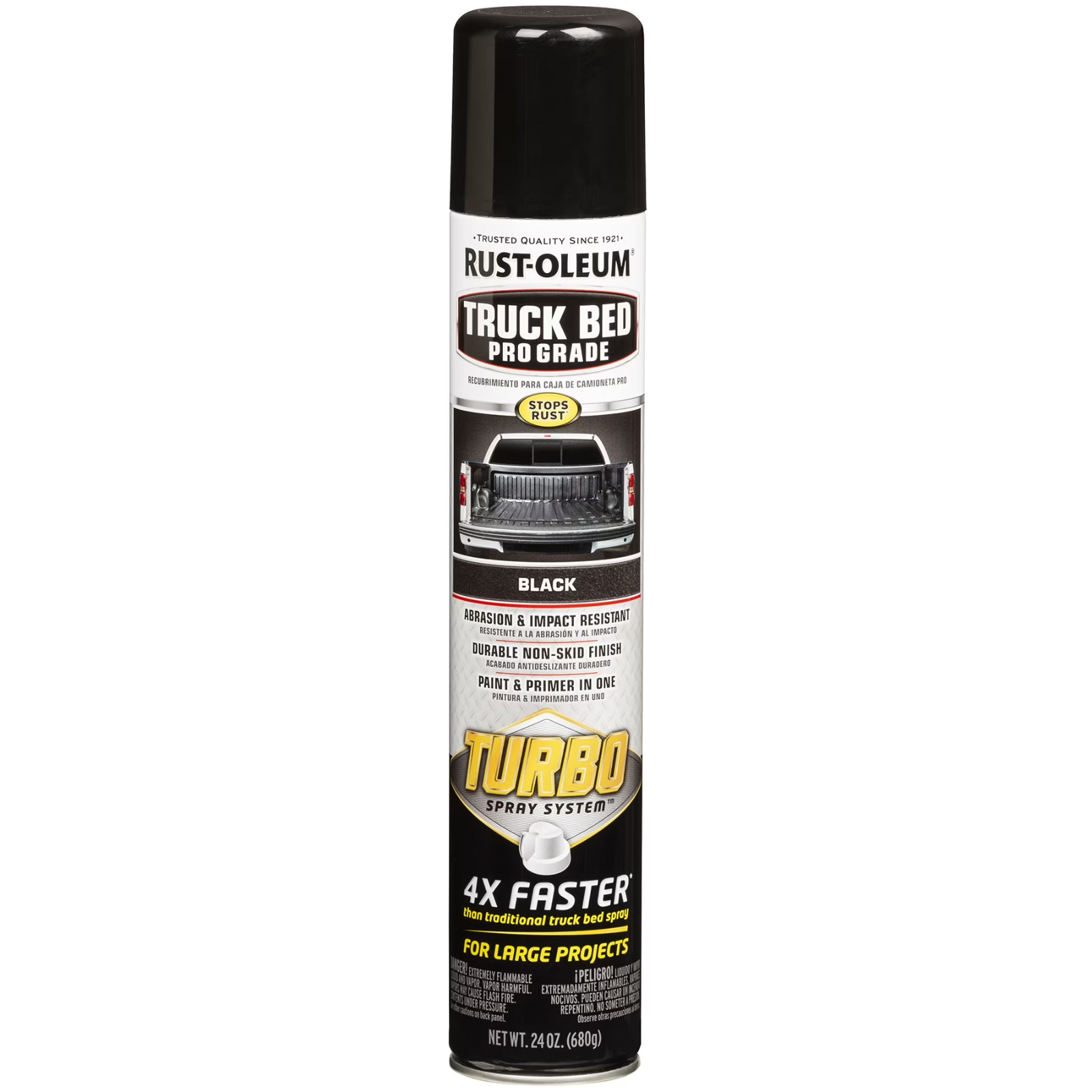 (2 pack) Stops Rust Turbo Automotive Flat Textured Truck Bed Spray Paint, Black