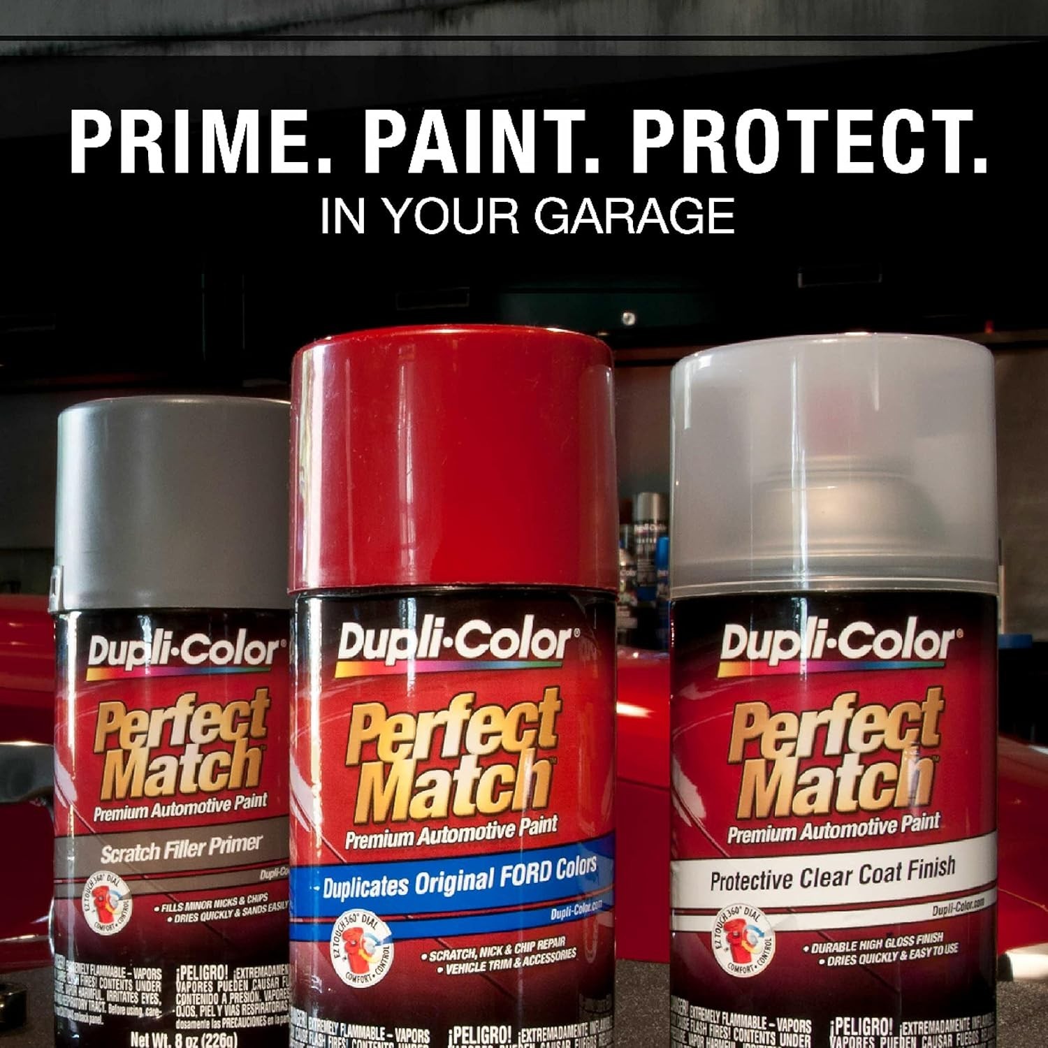 E7 Perfect Match Universal Gloss Black Spray Paint, 8 oz – Fast Drying Lacquer