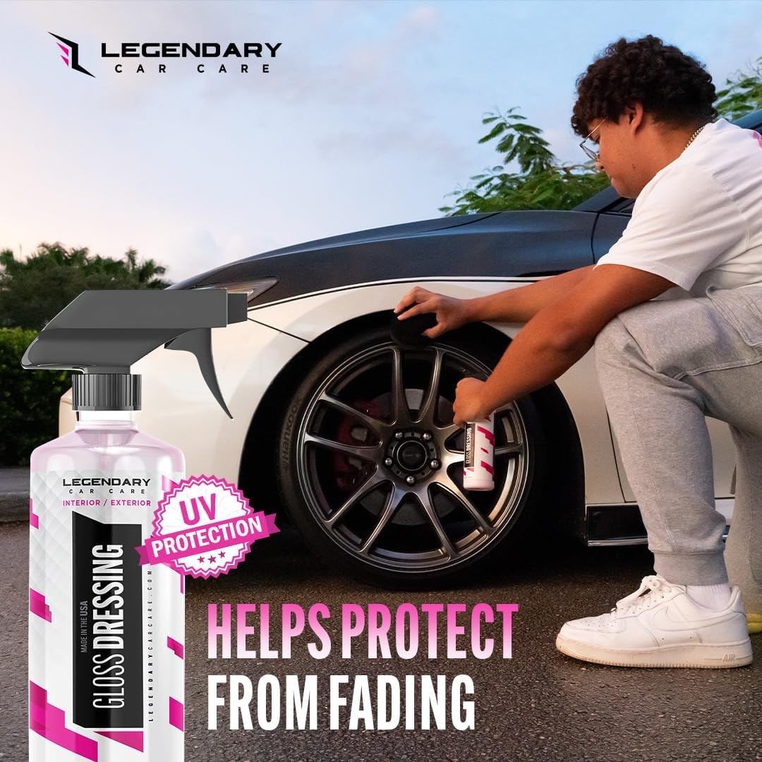 Legendary Gloss Dressing with Applicator 16oz – Tire Shine Spray & Plastic…