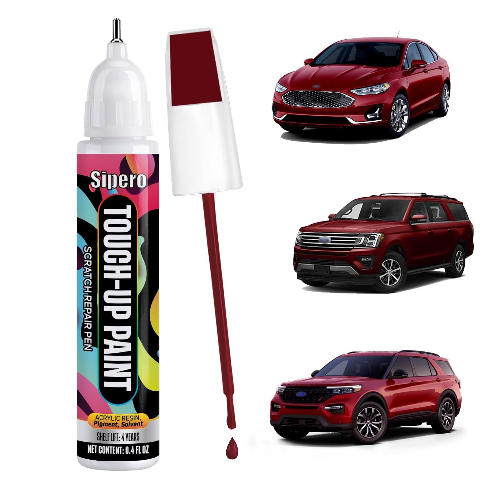 Rapid Red Metallic Touch Up Paint Kit – Exact Color Match Scratch Repair for For