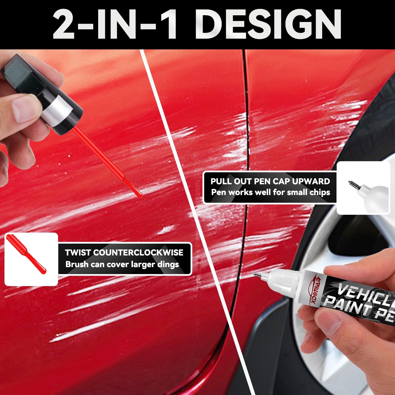 Pearl Red Touch Up Paint For Cars, Color Accurate Auto Paint, Professional