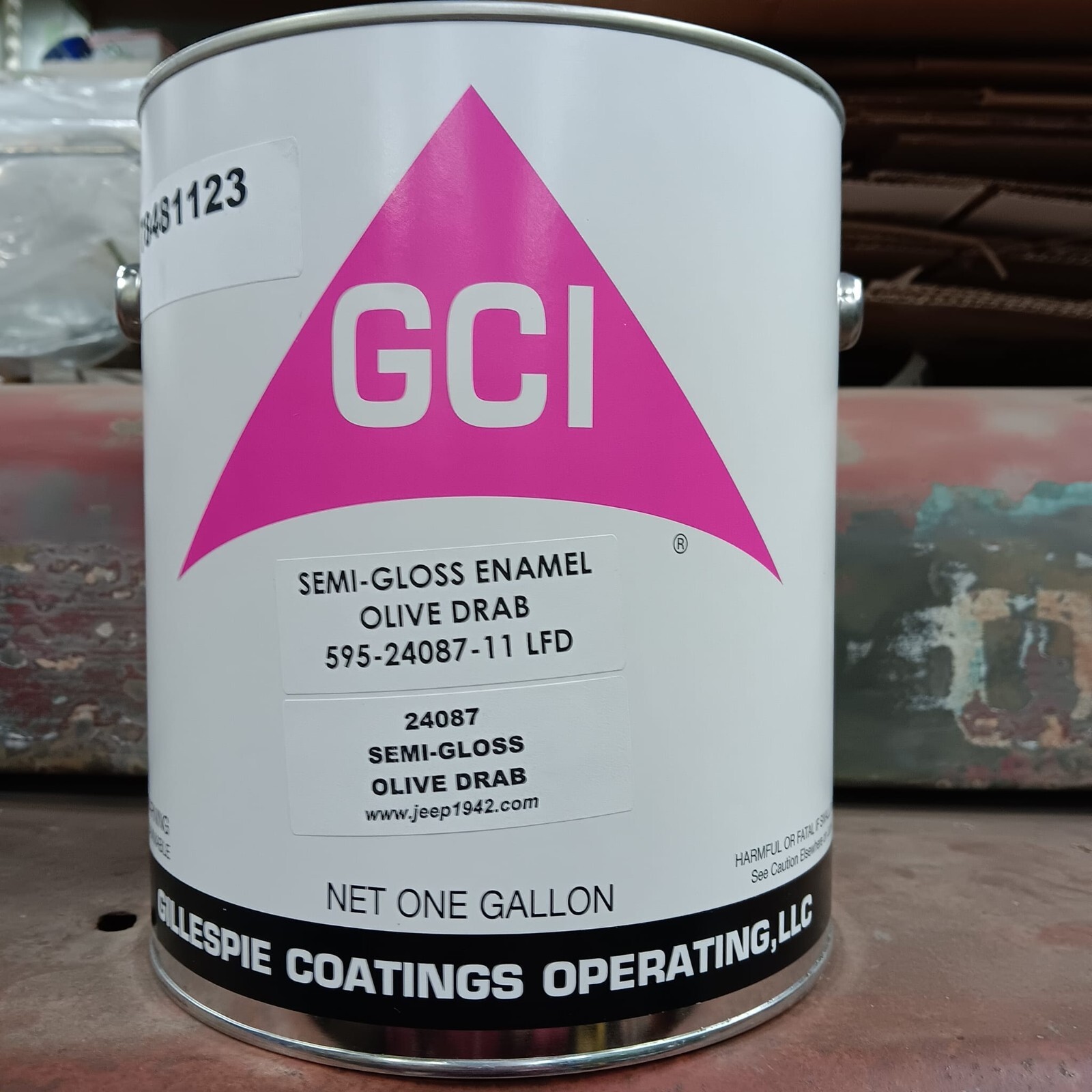 Gillespie Military Paint 24087 1 Gallon. 1950-1970s OD M38 M38A1 M37 M715 M170.