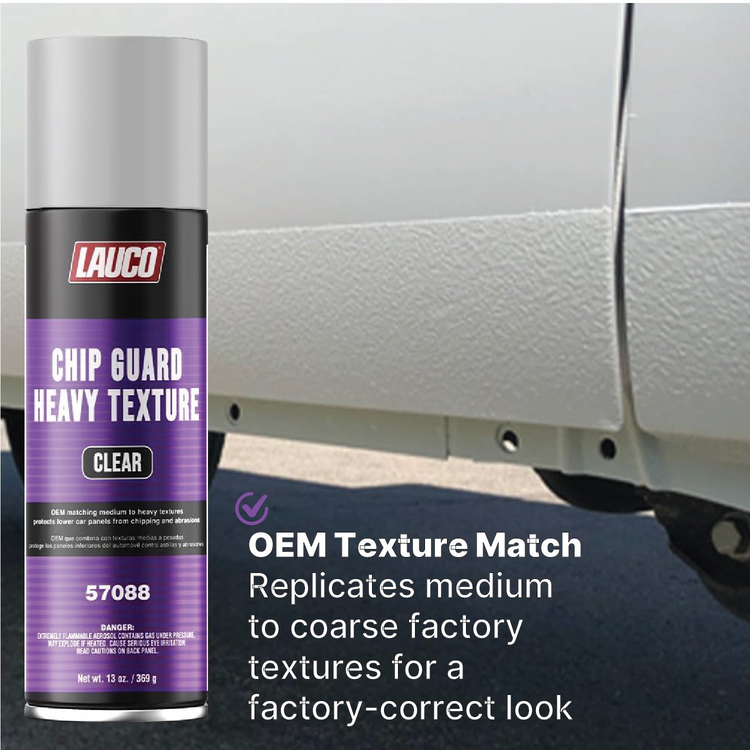 Heavy Texture Chip Guard Clear Aerosol Spray Can 13oz