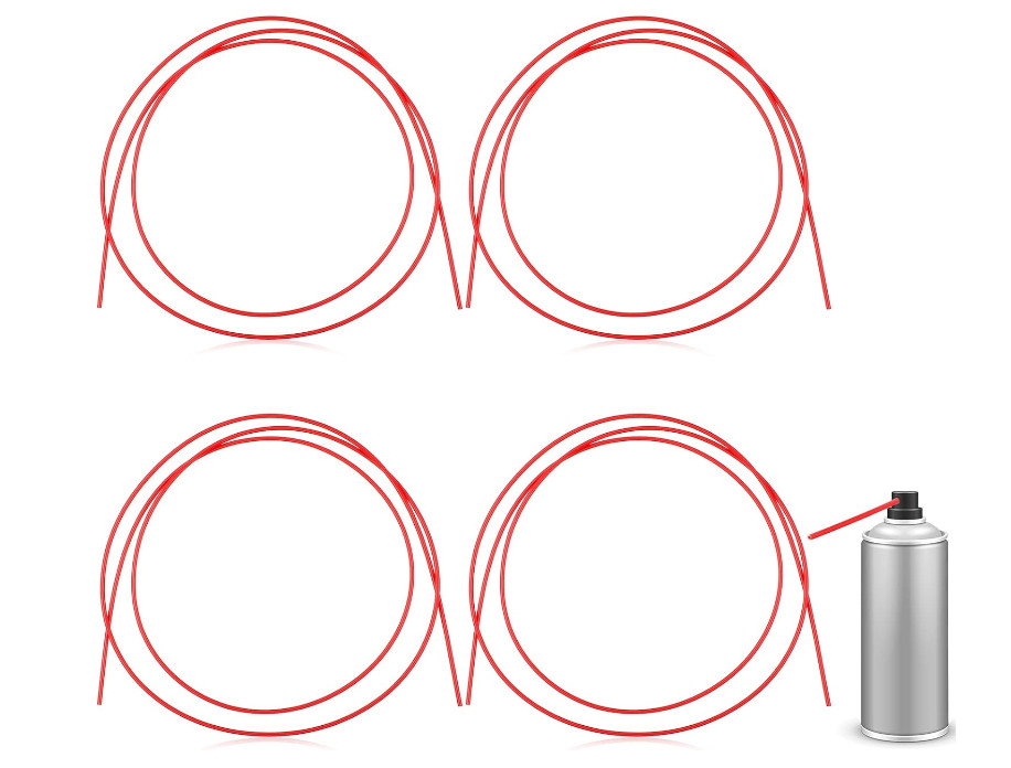 Spray Can Replacement Straws Flexible Spray Can Straws Red Plastic Extension