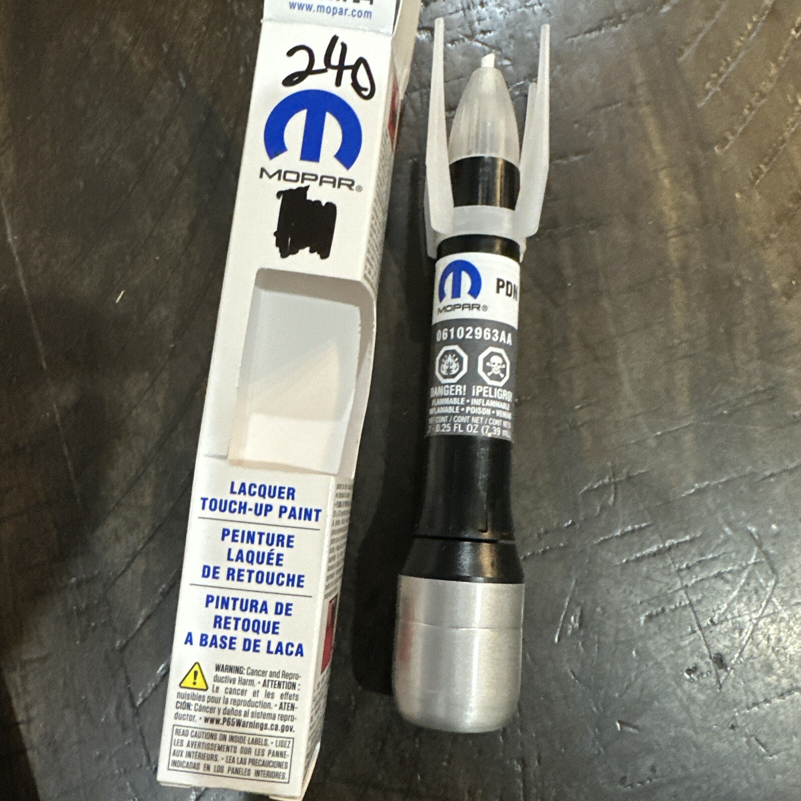 Genuine MOPAR PDN Ceramic Grey Touch Up Paint Brush 6102963AA