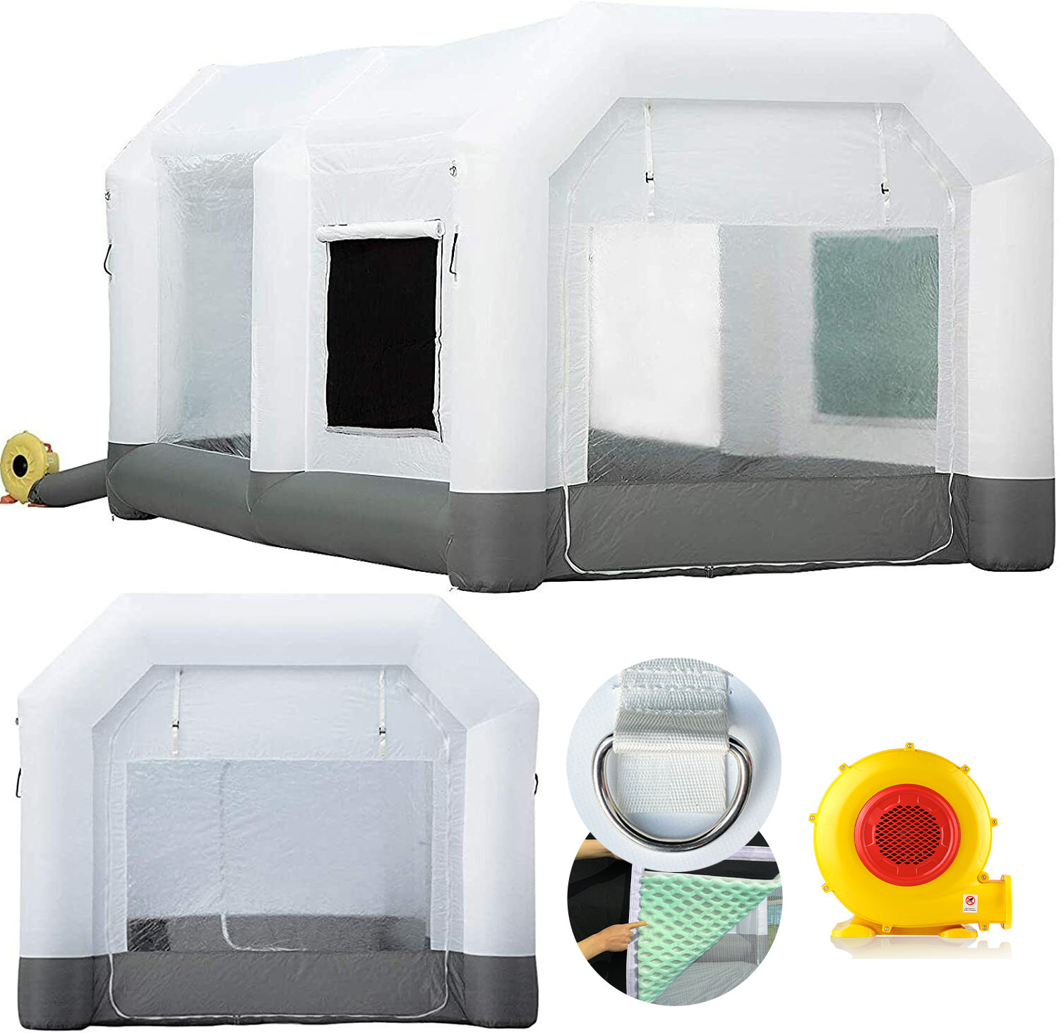 GORILLASPRO Inflatable Paint Booth with Blower Upgrade Air Filter System 7 Sizes