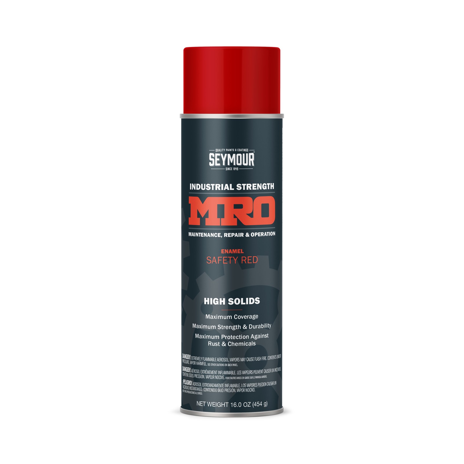 Seymour 620-1423 MRO Industrial-Grade High Solids Spray PaintSafety Red (16 oz