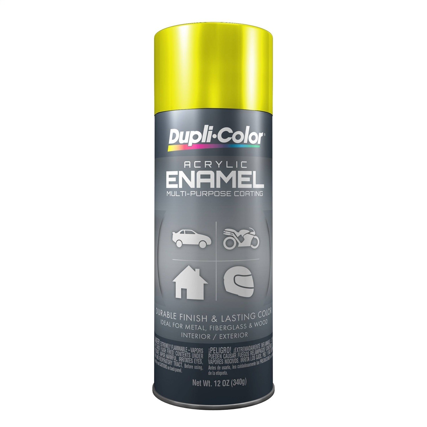 Dupli-Color Acrylic Enamel Chrome Yellow Spray Paint 12 oz – Gloss – 2 PACK