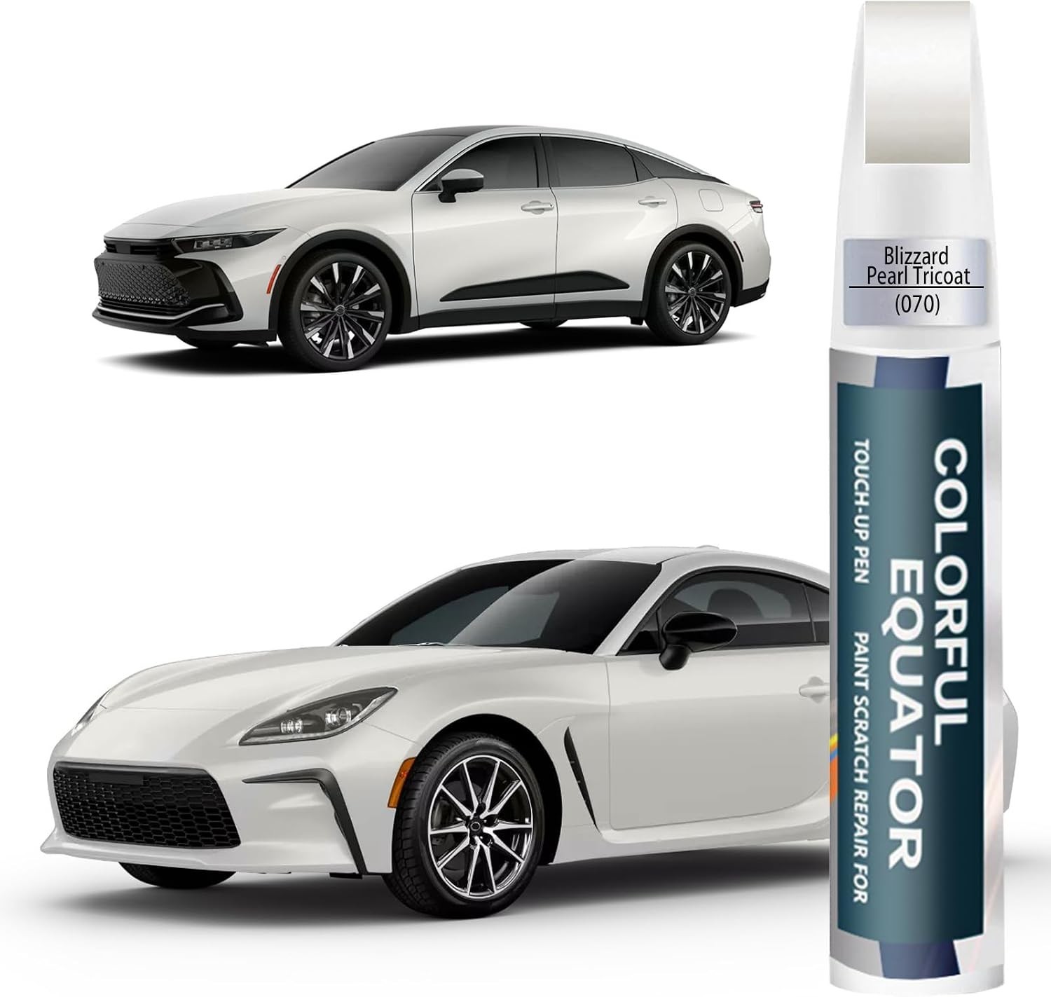 Toyota Touch Up Paint 0.4oz – 070 Blizzard Pearl Tricoat Scratch Repair Solution