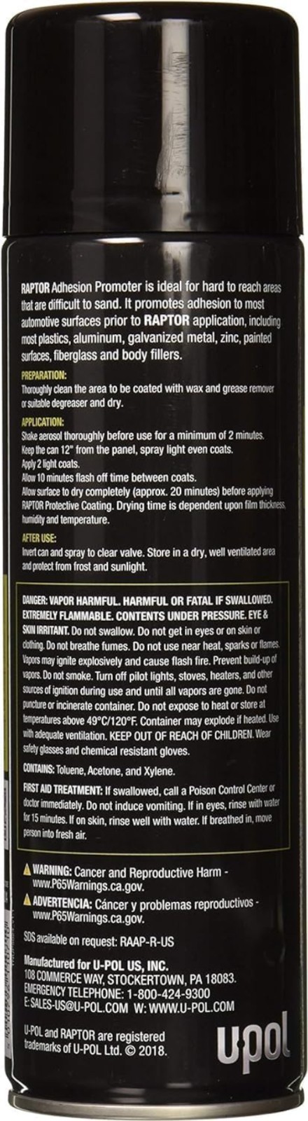 Clear Aerosol Adhesion Promoter by Raptor – 12 oz for Automotive Perfection