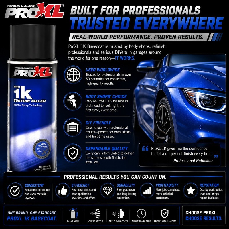 ProXL Basecoat Aerosol for 2020 Mercedes Polar White 149, 9149