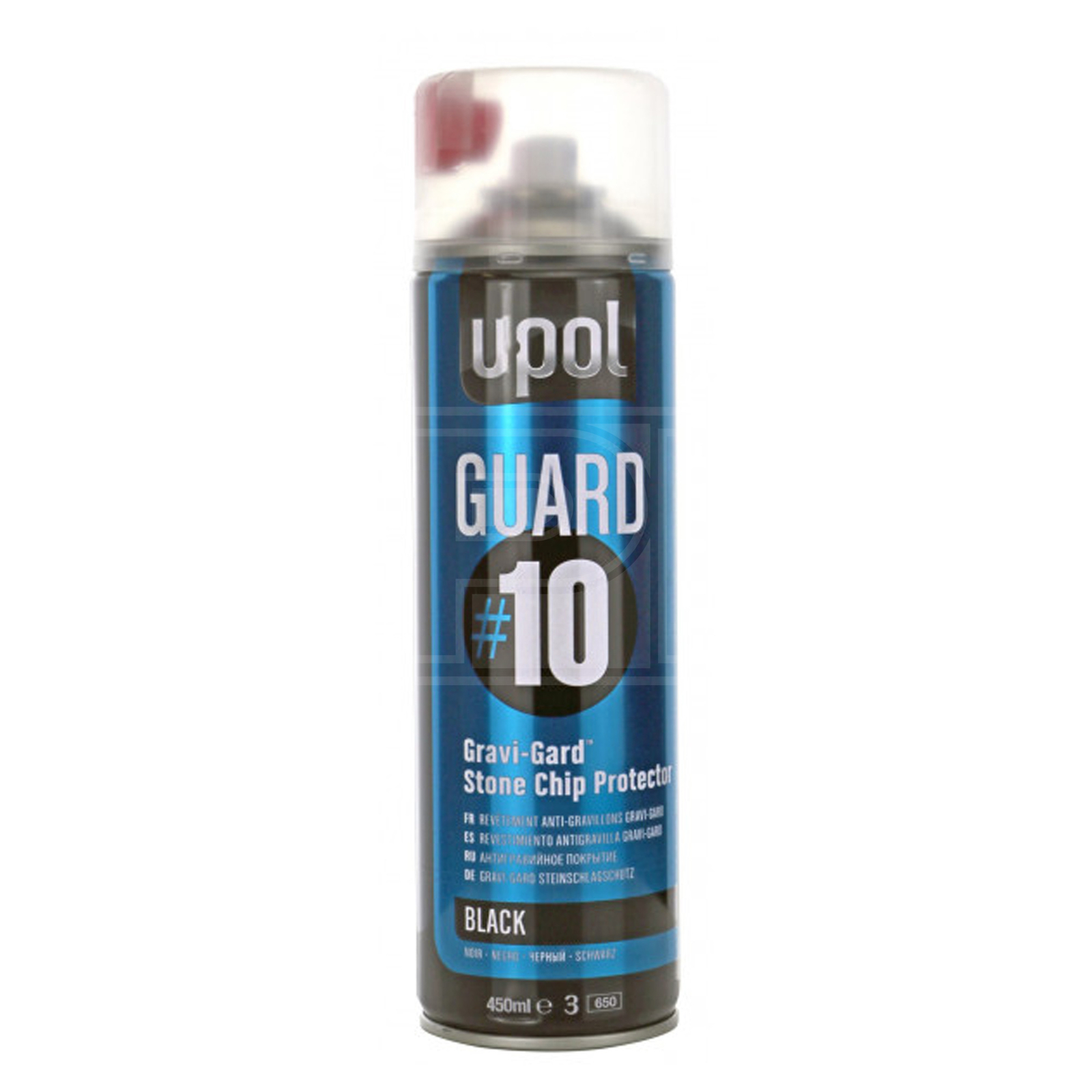 U-Pol Guard #10 Stone Chip Protector Black – Body & Engine – 450ml Aerosol Spray