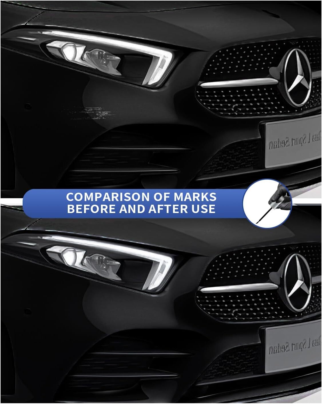 197 9197 Obsidian Black Metallic Mercedes Touch-Up Repair Kit – Exact Match