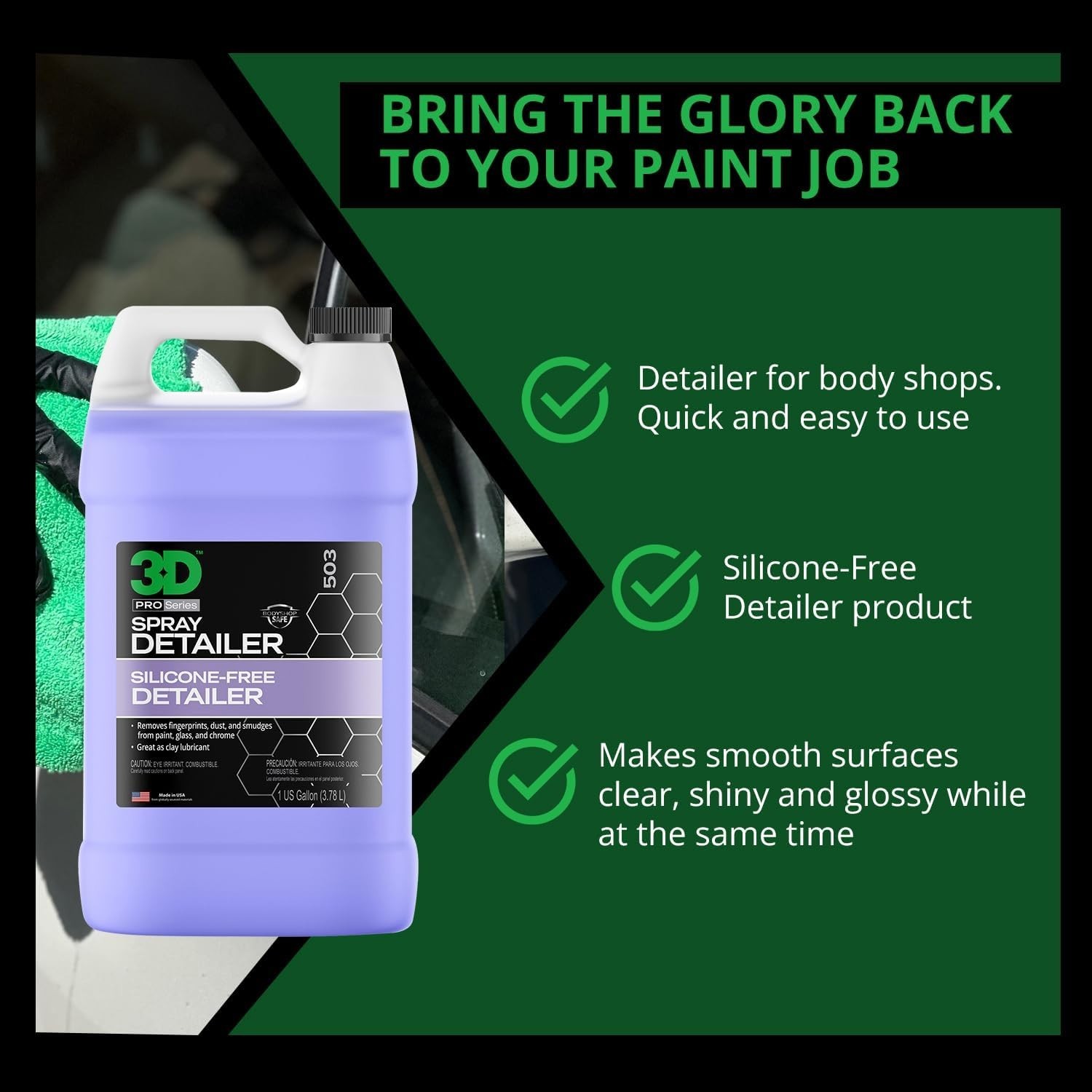 Professional Spray Detailer, 1 Gallon – Removes Dust & Polish Splatter Safely