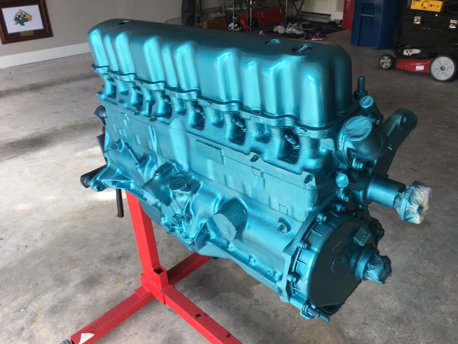 Metallic Blue Engine Blocks Restore Spray Paint + Gloss Clear Coating 2 Cans