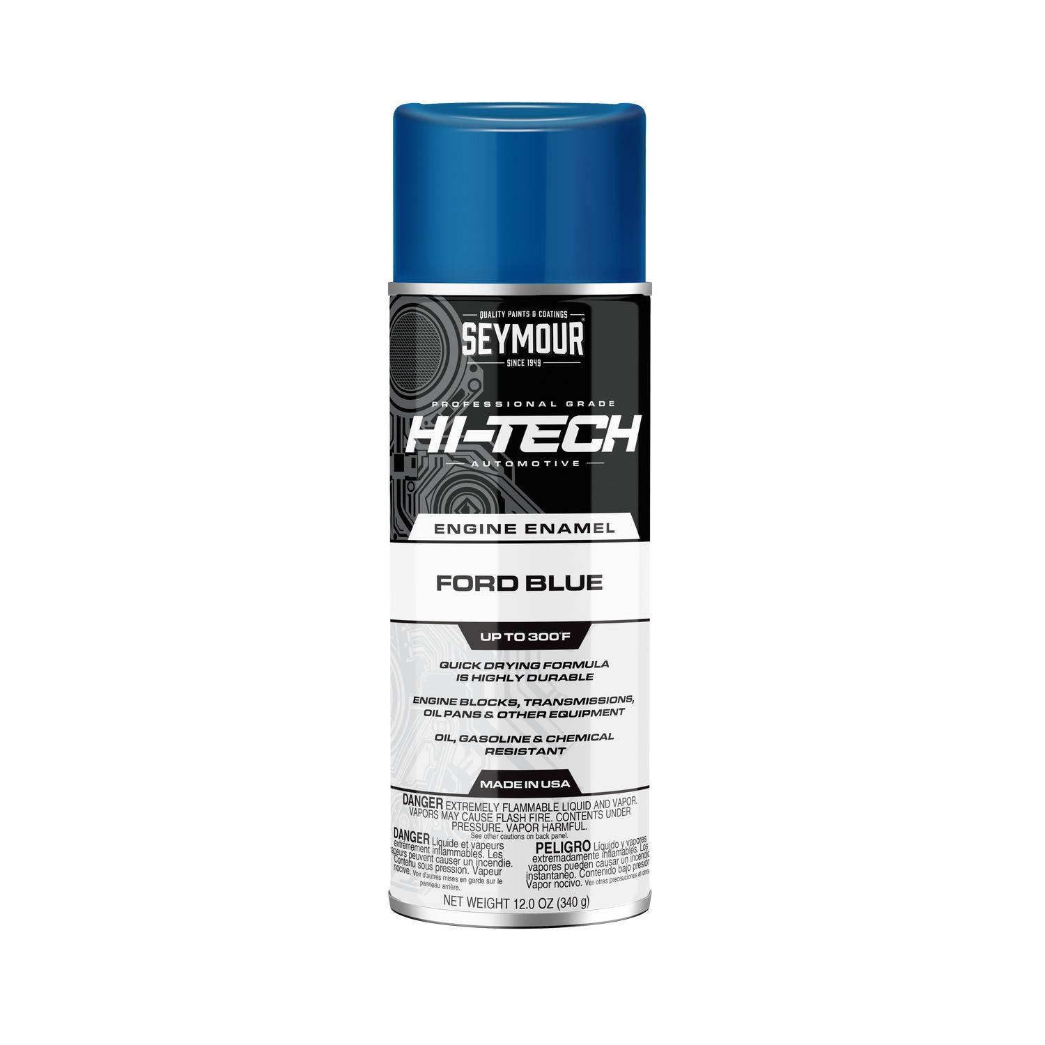 Seymour EN-46 Hi-Tech Engine Enamel Spray PaintFord Blue (12 oz)