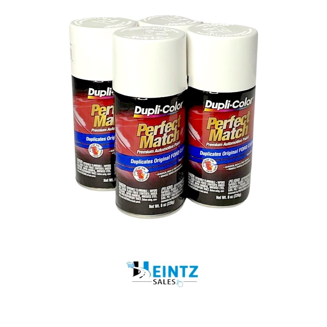 Duplicolor BFM0335 Perfect Match Ford Performance White 8oz WB/WP/WT/YA (4 PACK)