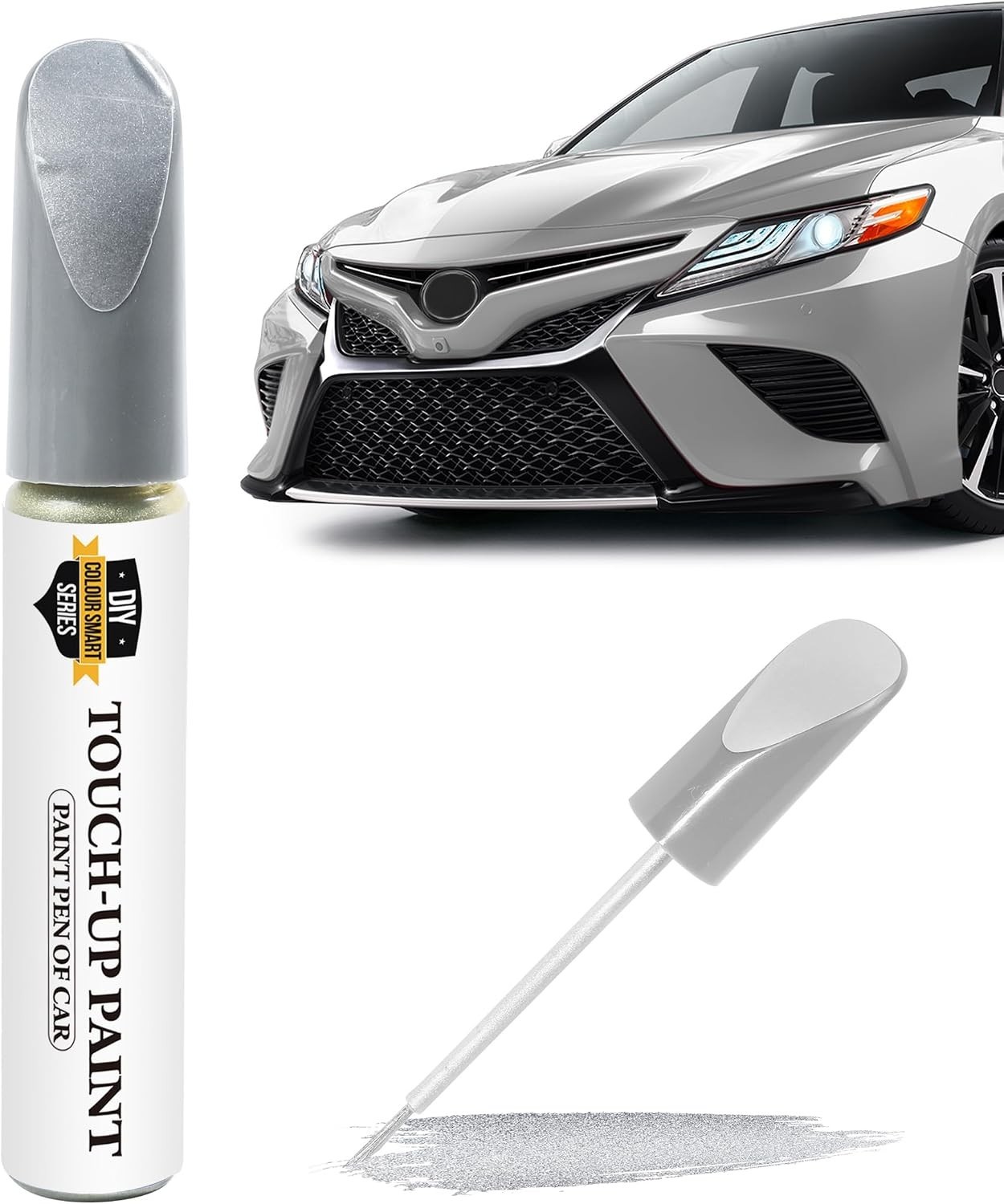 Rust Resistant Touch Up Paint Pen for Cars – Glossy Silver Finish, 10 Min Dry