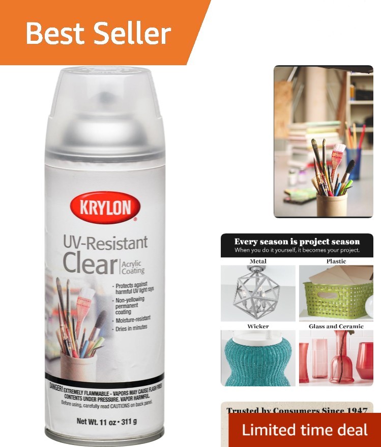 11 Oz UV-Resistant Clear Gloss Spray – Protect and Enhance Your Art & Crafts