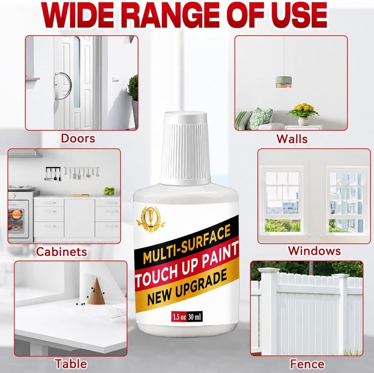 White Paint Pen for Wall Furniture Metal Surface Touch Up Interior Exterior