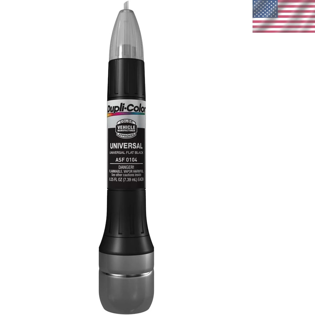 Universal Flat Black Exact-Match Scratch Fix All-in-1 Touch-Up Paint – 0.5 oz.