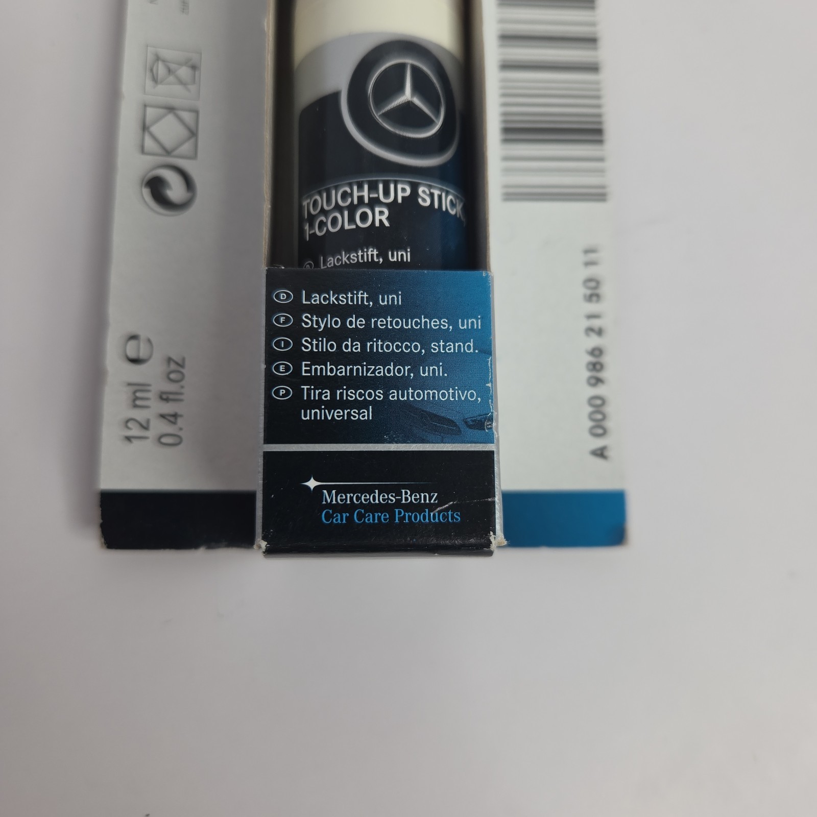 Mercedes-Benz Genuine Touch-Up Paint Stick 9960 Alabasterweiss Color 12ml 0.4