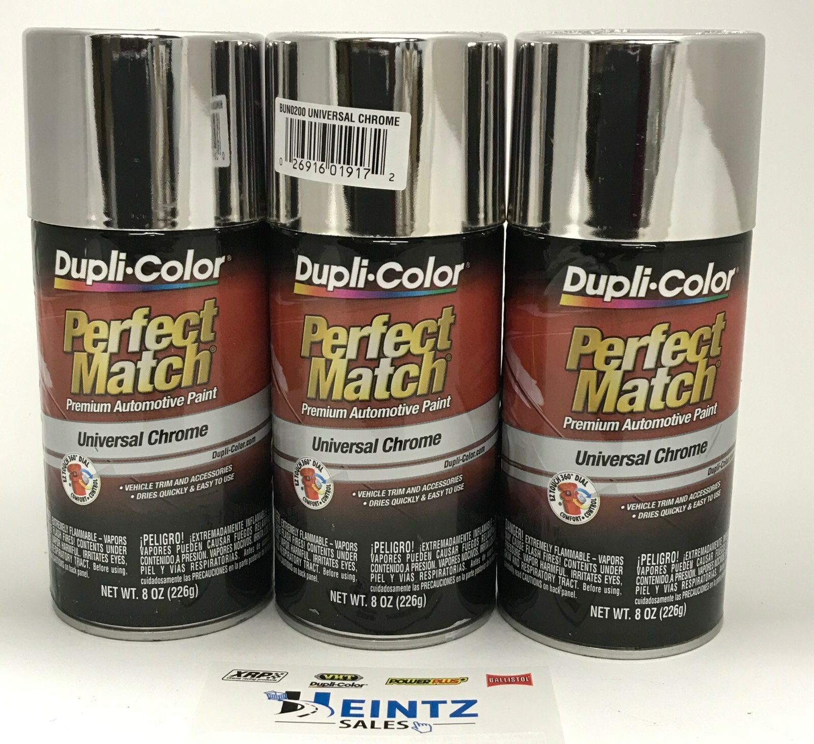 Duplicolor BUN0200-3 PACK Perfect Match Universal Chrome Automotive Paint – 8oz